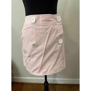 Lilly Pulitzer Pink And White Stripe Seersucker Mini Skirt